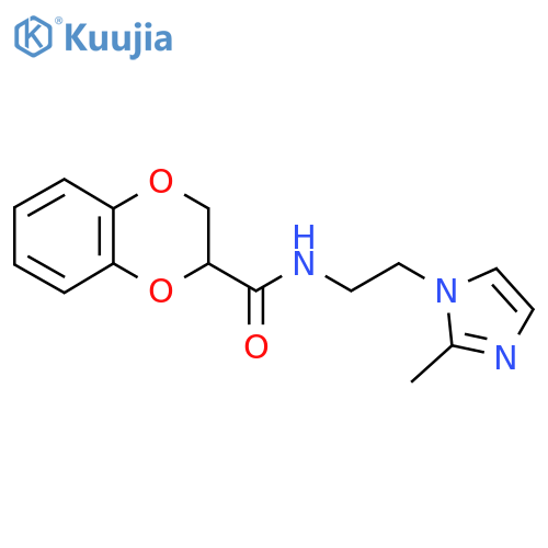 N-2-(2-methyl-1H-imidazol-1-yl)ethyl-2,3-dihydro-1,4-benzodioxine-2-carboxamide structure