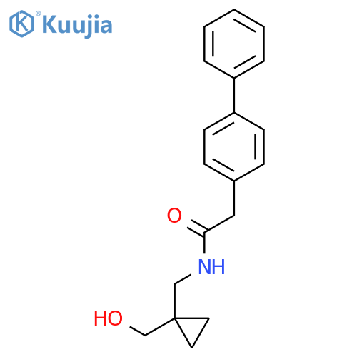 2-{[1,1'-biphenyl]-4-yl}-N-{[1-(hydroxymethyl)cyclopropyl]methyl}acetamide structure