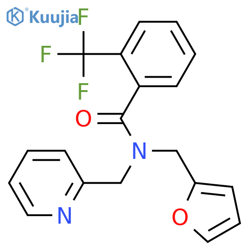 N-(furan-2-yl)methyl-N-(pyridin-2-yl)methyl-2-(trifluoromethyl)benzamide structure