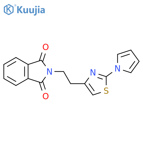 2-{2-2-(1H-pyrrol-1-yl)-1,3-thiazol-4-ylethyl}-2,3-dihydro-1H-isoindole-1,3-dione structure