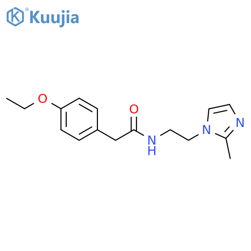 2-(4-ethoxyphenyl)-N-2-(2-methyl-1H-imidazol-1-yl)ethylacetamide structure