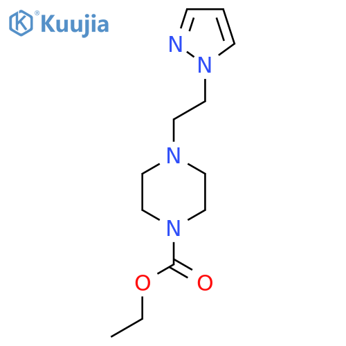 ethyl 4-2-(1H-pyrazol-1-yl)ethylpiperazine-1-carboxylate structure