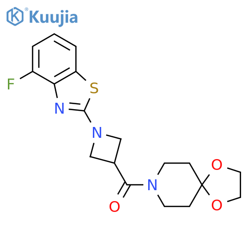 8-1-(4-fluoro-1,3-benzothiazol-2-yl)azetidine-3-carbonyl-1,4-dioxa-8-azaspiro4.5decane structure