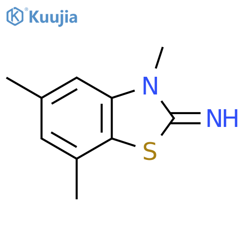 3,5,7-trimethyl-2,3-dihydro-1,3-benzothiazol-2-imine structure