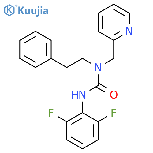 3-(2,6-difluorophenyl)-1-(2-phenylethyl)-1-(pyridin-2-yl)methylurea structure