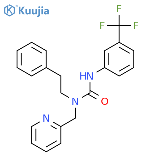1-(2-phenylethyl)-1-[(pyridin-2-yl)methyl]-3-[3-(trifluoromethyl)phenyl]urea structure