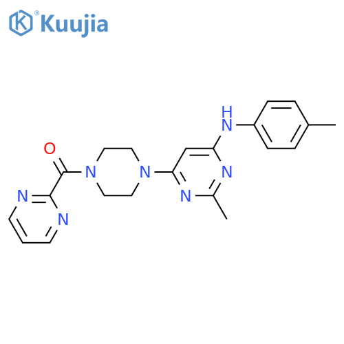 2-methyl-N-(4-methylphenyl)-6-4-(pyrimidine-2-carbonyl)piperazin-1-ylpyrimidin-4-amine structure