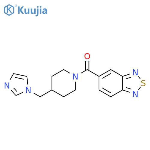 5-{4-(1H-imidazol-1-yl)methylpiperidine-1-carbonyl}-2,1,3-benzothiadiazole structure