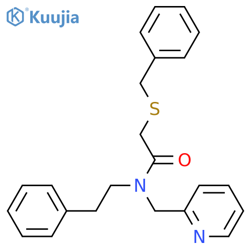 2-(benzylsulfanyl)-N-(2-phenylethyl)-N-(pyridin-2-yl)methylacetamide structure