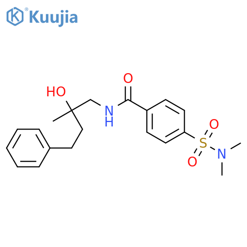 4-(dimethylsulfamoyl)-N-(2-hydroxy-2-methyl-4-phenylbutyl)benzamide structure