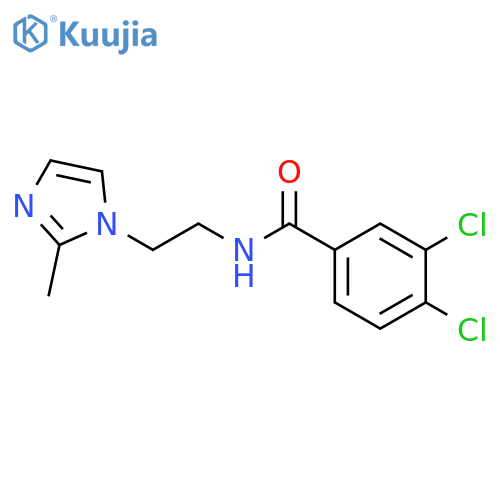 3,4-dichloro-N-[2-(2-methyl-1H-imidazol-1-yl)ethyl]benzamide structure