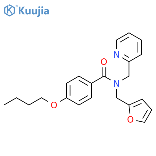 4-butoxy-N-(furan-2-yl)methyl-N-(pyridin-2-yl)methylbenzamide structure