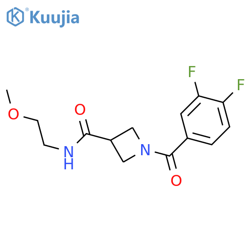 1-(3,4-difluorobenzoyl)-N-(2-methoxyethyl)azetidine-3-carboxamide structure