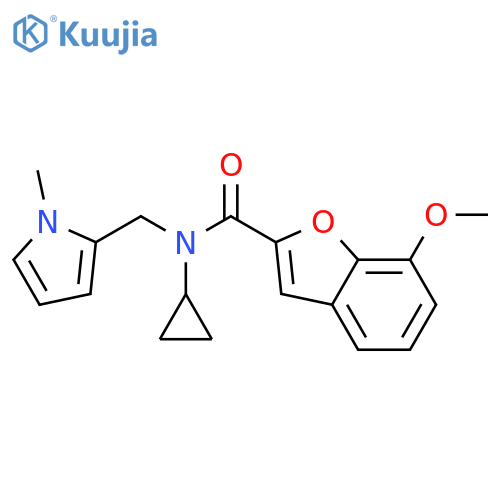 N-cyclopropyl-7-methoxy-N-(1-methyl-1H-pyrrol-2-yl)methyl-1-benzofuran-2-carboxamide structure