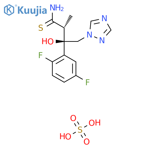 (2R,3R)-3-(2,5-Difluorophenyl)-3-hydroxy-2-methyl-4-(1H-1,2,4-triazol-1-yl)thiobutyramide sulfate structure
