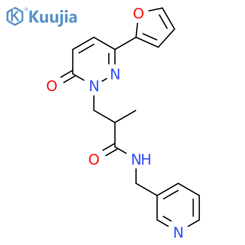 3-[3-(furan-2-yl)-6-oxo-1,6-dihydropyridazin-1-yl]-2-methyl-N-[(pyridin-3-yl)methyl]propanamide structure