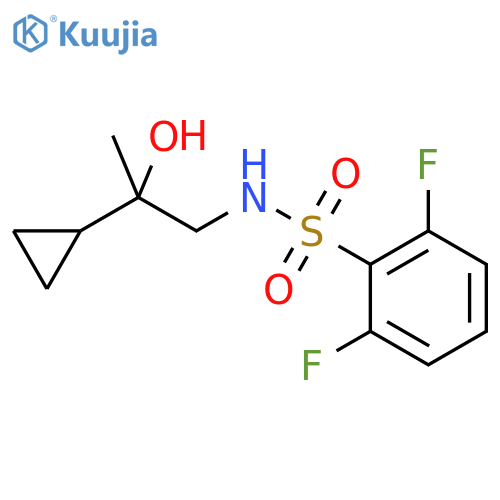 N-(2-cyclopropyl-2-hydroxypropyl)-2,6-difluorobenzene-1-sulfonamide structure