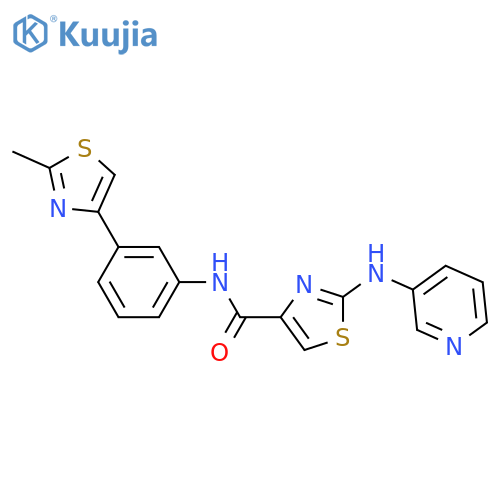 N-3-(2-methyl-1,3-thiazol-4-yl)phenyl-2-(pyridin-3-yl)amino-1,3-thiazole-4-carboxamide structure