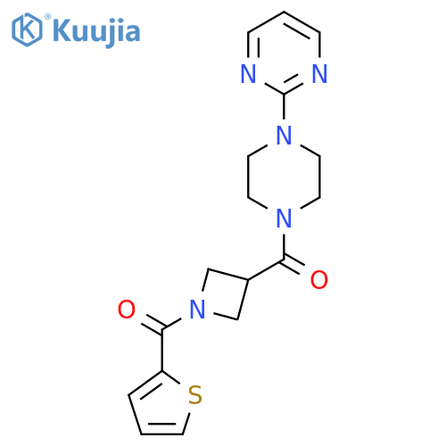 2-{4-1-(thiophene-2-carbonyl)azetidine-3-carbonylpiperazin-1-yl}pyrimidine structure
