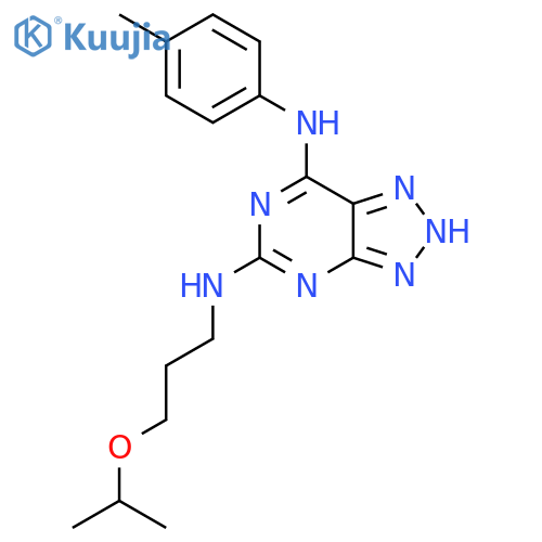 N7-(4-methylphenyl)-N5-3-(propan-2-yloxy)propyl-3H-1,2,3triazolo4,5-dpyrimidine-5,7-diamine structure