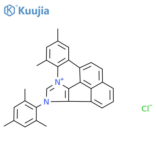 7H-​Acenaphth[1,​2-​d]​imidazolium, 7,​9-​bis(2,​4,​6-​trimethylphenyl)​-​, chloride (1:1) structure