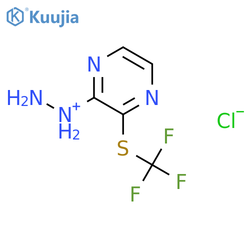 {3-[(trifluoromethyl)sulfanyl]-2-pyrazinyl}hydrazinium Chloride structure