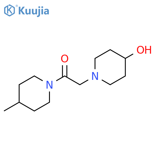 2-(4-hydroxypiperidin-1-yl)-1-(4-methylpiperidin-1-yl)ethan-1-one structure