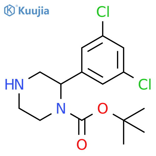 tert-butyl 2-(3,5-dichlorophenyl)piperazine-1-carboxylate structure
