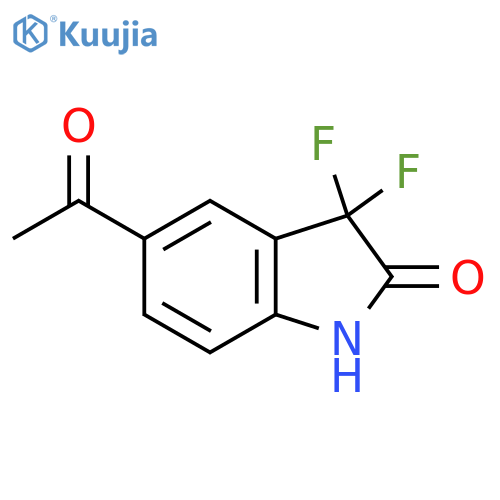 5-Acetyl-3,3-difluoroindolin-2-one structure