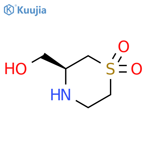 3-Thiomorpholinemethanol, 1,1-dioxide, (3S)- structure