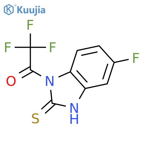 Ethanone,2,2,2-trifluoro-1-(5-fluoro-2,3-dihydro-2-thioxo-1H-benzimidazol-1-yl)- structure