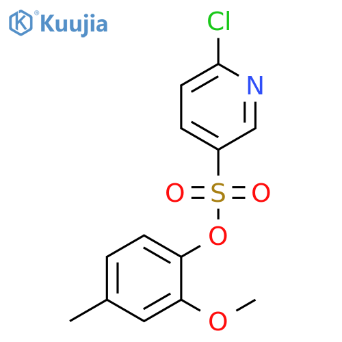 2-methoxy-4-methylphenyl 6-chloropyridine-3-sulfonate structure