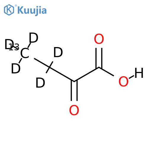 2-Oxobutanoic Acid-13C,d5 Sodium Salt structure
