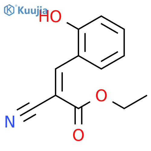 2-Propenoic acid, 2-cyano-3-(2-hydroxyphenyl)-, ethyl ester, (2E)- structure