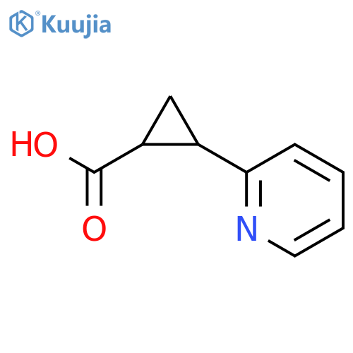 (1R,2R)-2-(2-pyridyl)cyclopropanecarboxylic acid structure