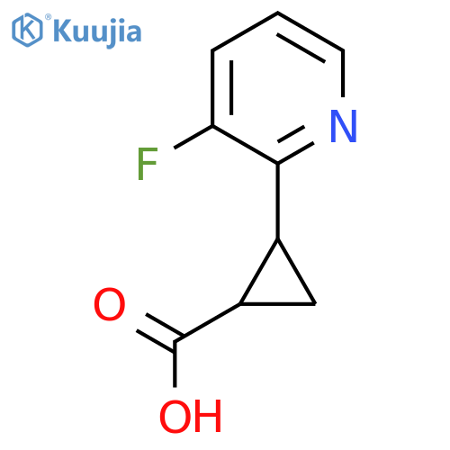2-(3-fluoropyridin-2-yl)cyclopropane-1-carboxylic acid structure