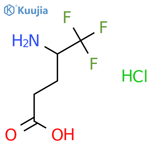 (4S)-4-amino-5,5,5-trifluoropentanoic acid hydrochloride structure