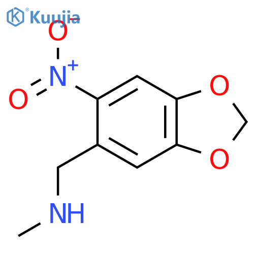 N-Methyl-N-[(6-nitro-1,3-benzodioxol-5-yl)methyl]amine structure