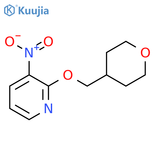 3-Nitro-2-(tetrahydro-2H-pyran-4-ylmethoxy)pyridine structure