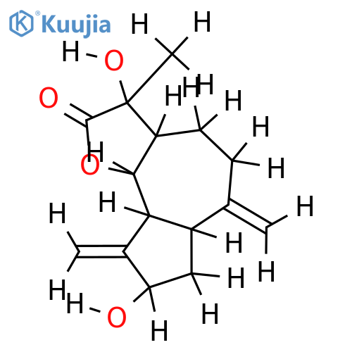 3beta,11beta-Dihydroxyguaia-4(15),10(14)-diene-12,6alpha-olide structure