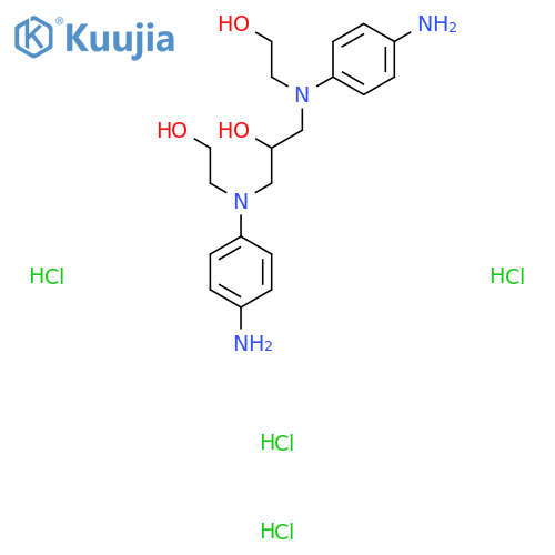 Hydroxypropyl bis (N-Hydroxyethyl-p-phenylenediamine Hydrochloride) structure