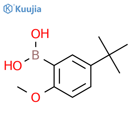 (5-(tert-Butyl)-2-methoxyphenyl)boronic acid structure