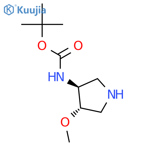 tert-butyl N-[cis-4-methoxypyrrolidin-3-yl]carbamate structure