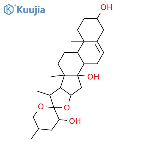 Spirost-5-ene-3,14,23-triol; (3β,14α,23S,25R)-form structure