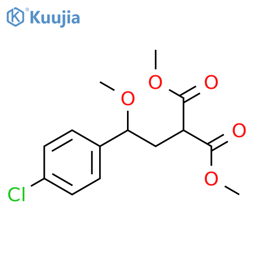 Propanedioic acid, [2-(4-chlorophenyl)-2-methoxyethyl]-, dimethyl ester structure