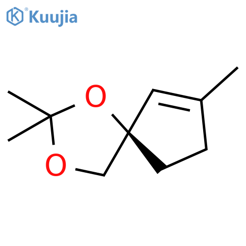 1,3-Dioxaspiro[4.4]non-6-ene, 2,2,7-trimethyl-, (5R)- structure