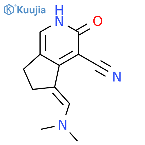 2H-Cyclopenta[c]pyridine-4-carbonitrile,5-[(dimethylamino)methylene]-3,5,6,7-tetrahydro-3-oxo- structure