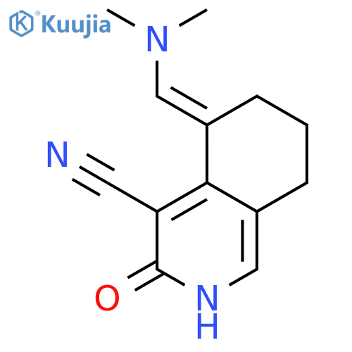 4-Isoquinolinecarbonitrile,5-[(dimethylamino)methylene]-2,3,5,6,7,8-hexahydro-3-oxo- structure