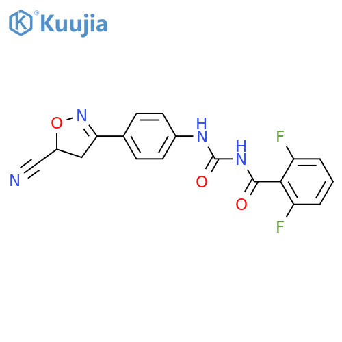 Benzamide, N-[[[4-(5-cyano-4,5-dihydro-3-isoxazolyl)phenyl]amino]carbonyl]-2,6-difluoro- structure