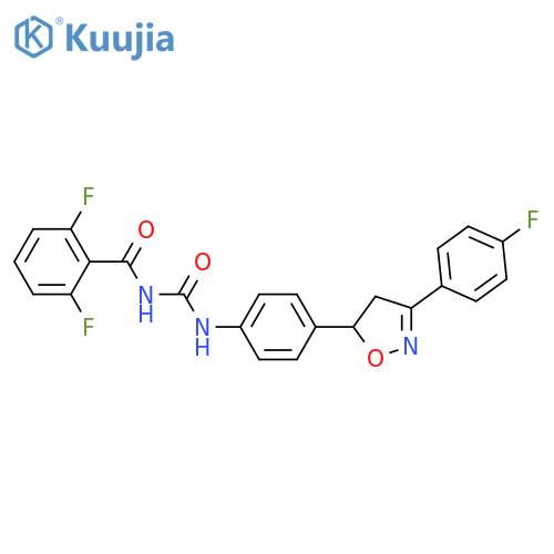 Benzamide, 2,6-difluoro-N-[[[4-[3-(4-fluorophenyl)-4,5-dihydro-5-isoxazolyl]phenyl]amino]carbonyl]- structure